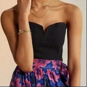 Anthropologie Bustier Top Black M